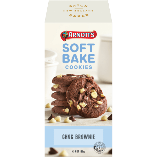 Arnott's Soft Bake Choc Brownie Cookies