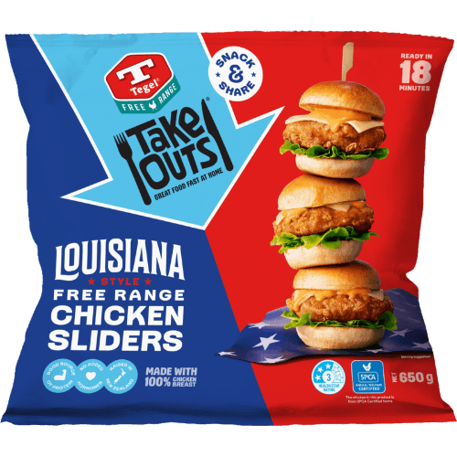 Tegel Take Outs Louisiana Free Range Chicken Sliders