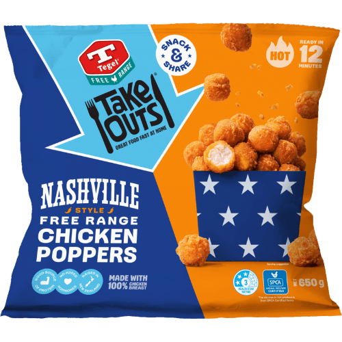 Tegel Take Outs Nashville Style Free Range Chicken Poppers