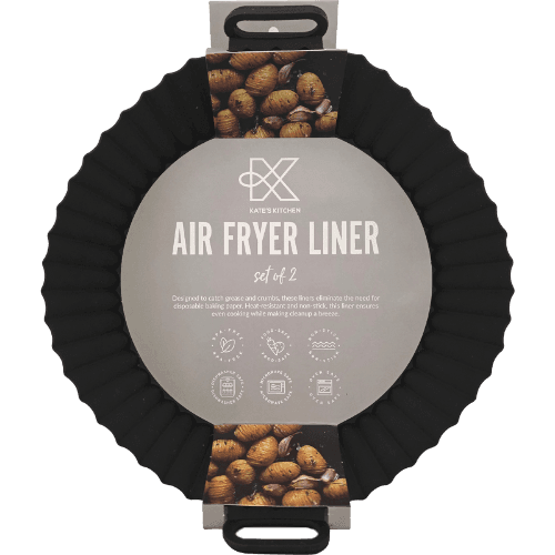 Kates Silicone Round Air Fryer Liner 2 pack