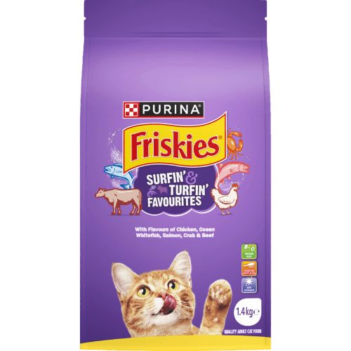 Purina Friskies Adult Surfin' & Turfin' Favourites Dry Cat Food