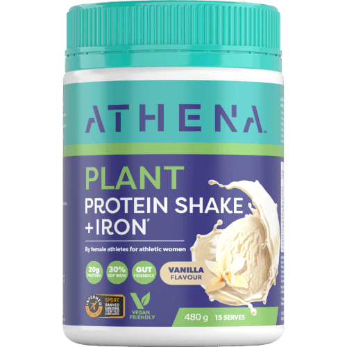 Athena Vanilla Flavour Plant Protein Shake + Iron Powder