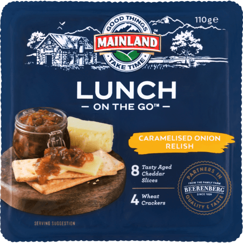 Mainland Lunch On the Go Caramelised Onion Relish Cheese with Wheat Crackers