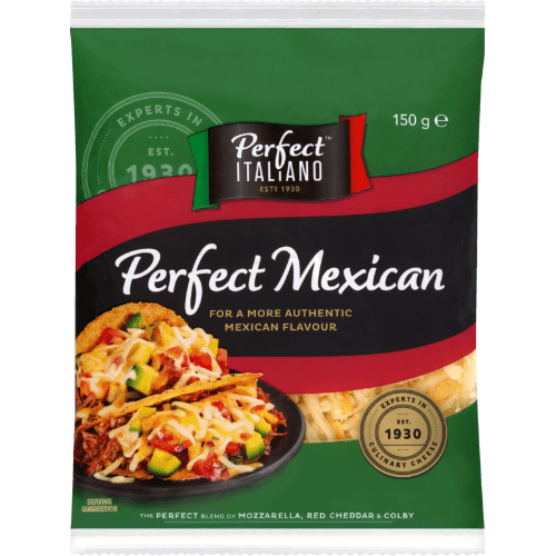 Perfect Italiano Perfect Mexican Grated Cheese