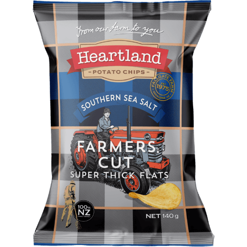 Heartland Farmers Cut Super Thick Flats Southern Salt Potato Chips
