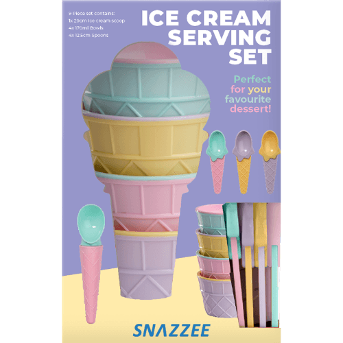 Seymours 9 Piece ice Cream Serving Set
