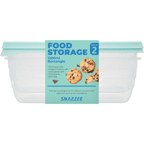 Snazzee Rect Container Set 2 1.2l