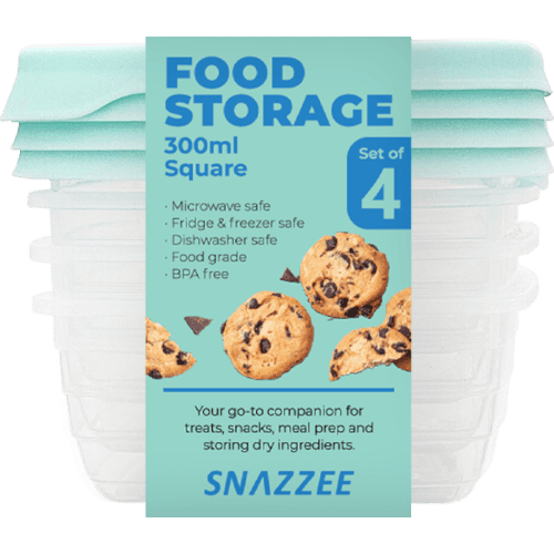 Snazzee Square Container Set 4 300ml