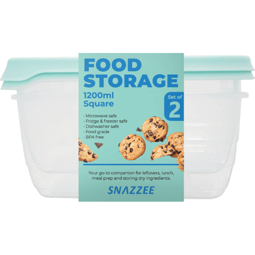 Snazzee Square Container Set 2 1.2l
