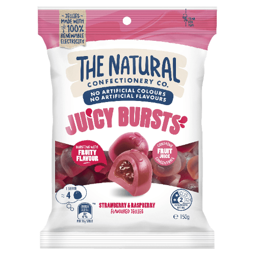 The Natural Confectionery Co. Strawberry & Raspberry Juicy Bursts