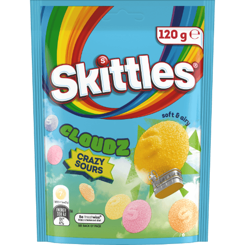 Skittles Cloudz Crazy Sours Chewy Lollies Bag