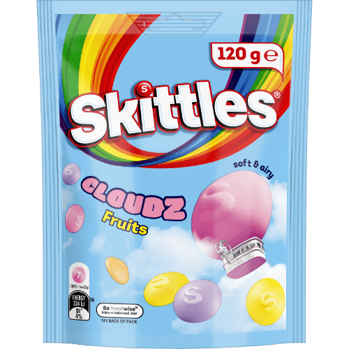 Skittles Cloudz Fruits Chewy Lollies Snack & Share Bag
