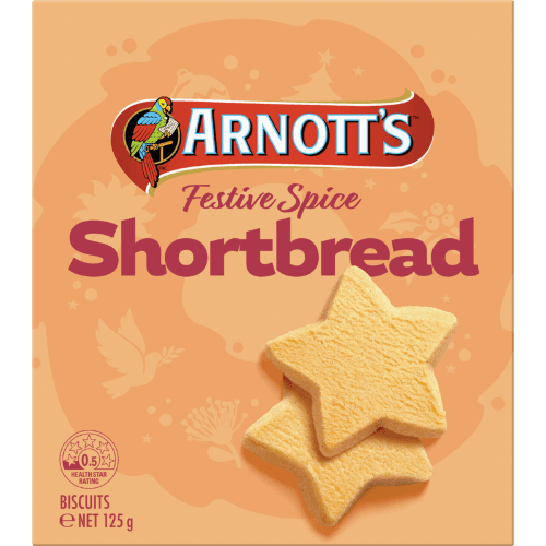 Arnott's Festive Spiced Shortbread Stars Biscuits