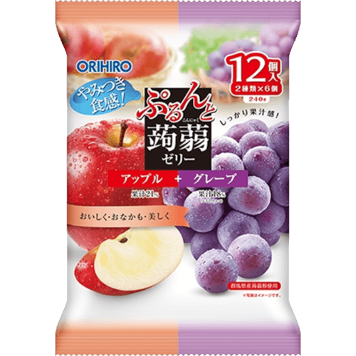Orihiro Apple & Grape Konjak Jelly