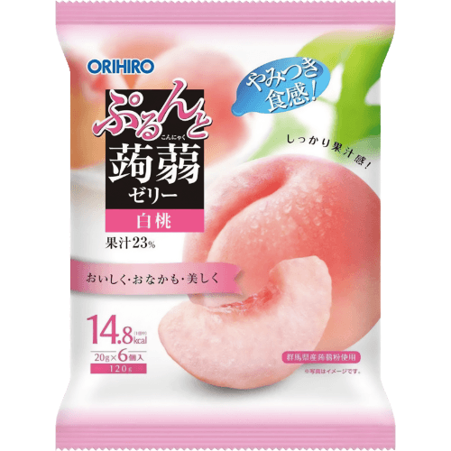 Orihiro White Peach Konjac Jelly
