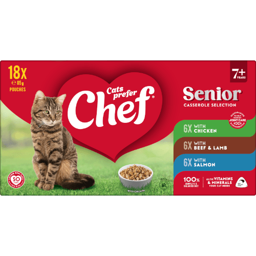 Chef Senior Casserole Selection Pouches Cat Food