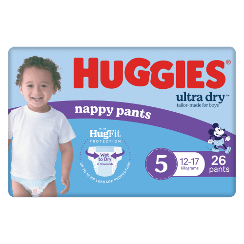 Huggies Ultra Dry Nappy Pants Walker Boy Size 5 12-17kg