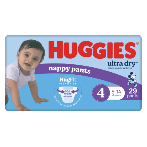 Huggies Ultra Dry Nappies Pants Toddlers Boy Size 4 9-14kg