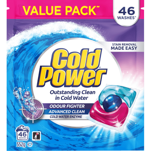 Cold Power Odour Fighter Ultra Concentrate Liquid Detergent Triple Capsules Value Pack