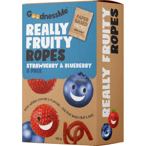 GoodnessMe Strawberry & Blueberry Really Fruity Ropes Fruit Snack