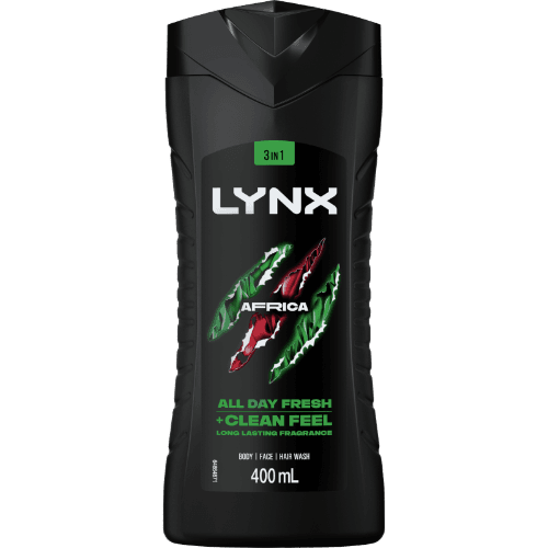Lynx Africa All Day Fresh + Clean Feel Body Wash