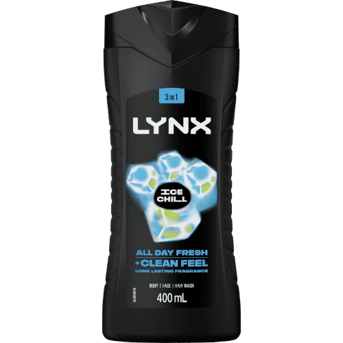 Lynx Ice Chill All Day Fresh + Clean Feel Body Wash