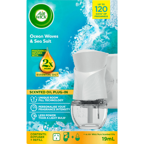 Air Wick Essential Oil Ocean Waves & Sea Salt Air Freshener Plug In Diffuser