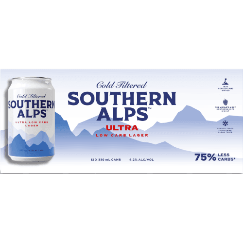 Southern Alps Brewing Co Ultra Low Carb Lager Cans
