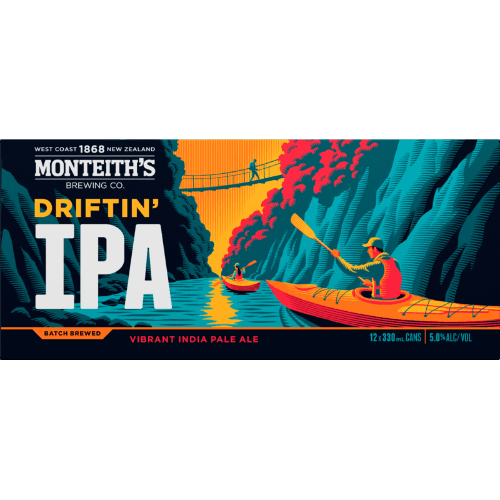 Monteith's Driftin' IPA Cans