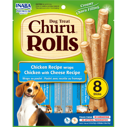 Inaba Churu Chicken Recipe Wraps With Cheese Rolls Dog Treats