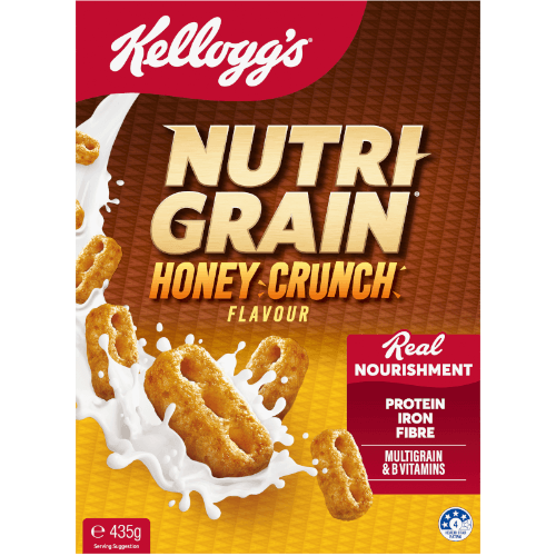 Kellogg's Nutri-Grain Honey Crunch Flavour Breakfast Cereal