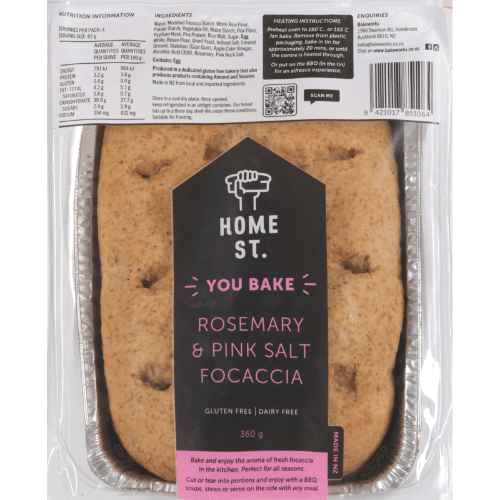 Home St. You Bake Rosemary & Pink Salt Focaccia