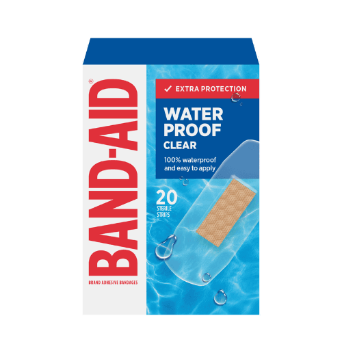 Band-Aid Waterproof Clear Regular Adhesive Bandages