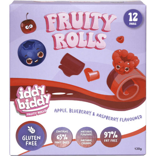 Iddy Biddy Apple Blueberry & Raspberry Fruity Rolls
