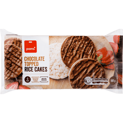 Pams Chocolate Topped Rice Cakes