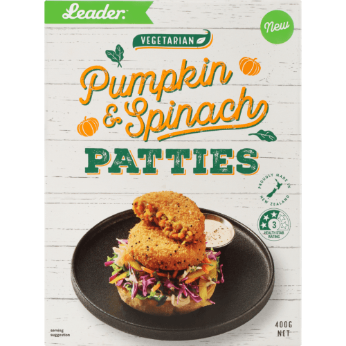 Leader Pumpkin & Spinach Patties