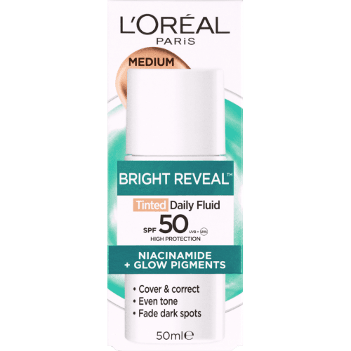 L'Oreal Paris Bright Reveal Medium Tinted Daily Fluid SPF50