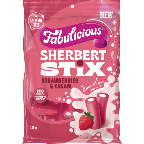 Fabulicious Strawberries & Cream Sherbert Stix