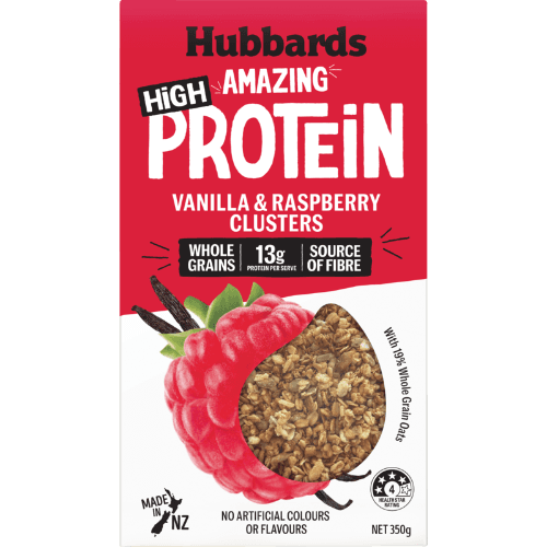 Hubbards Amazing High Protein Vanilla & Raspberry Clusters