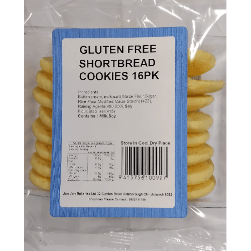 Jon Jon Gluten Free Shortbread Cookies