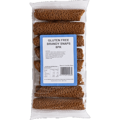 Jon Jon Plain Pack Gluten Free Brandy Snaps 120 g
