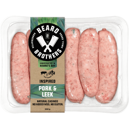Beard Brothers Inspired Pork & Leek Sausages
