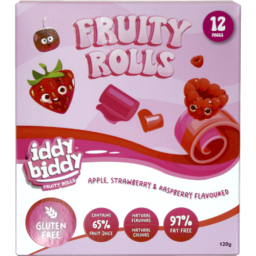 Iddy Biddy Apple Strawberry & Raspberry Fruity Rolls