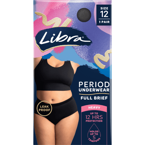 Libra Period Underwear Full Brief Size 12