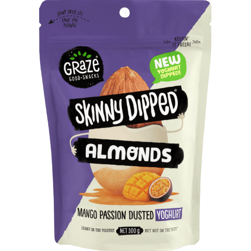 Graze Skinny Dipped Mango Passion Dusted Yoghurt Almonds