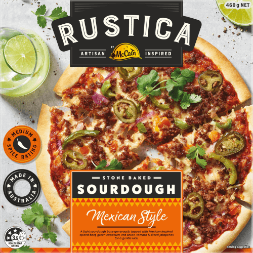 McCain Rustica Sourdough Mexican Style Pizza