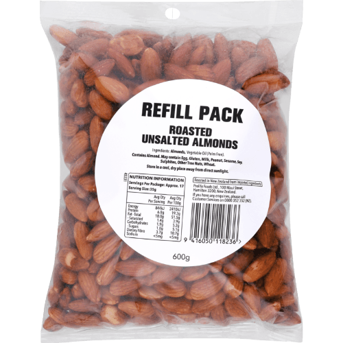 Roasted Unsalted Almonds Refill Pack