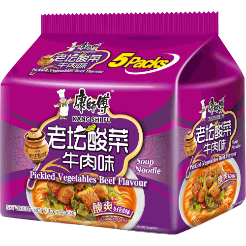 Kang Shi Fu Pickle Vegietable & Beef Soup Noodle