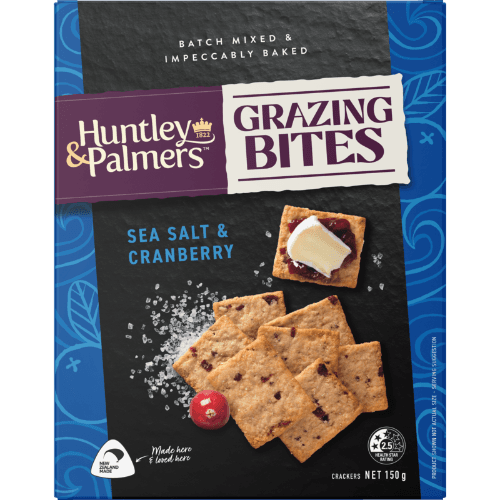 Huntley & Palmers Grazing Bites Sea Salt Cranberry Crackers