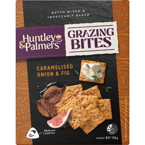 Huntley & Palmers Grazing Bites Caramelised Onion Fig Crackers